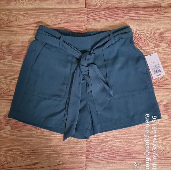 a new day Pants - a new day Tie Waist Shorts Teal XSmall NWT